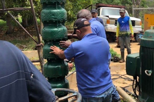 Gobierno Bolivariano ejecuta instalación de motor y bomba en planta Mapará de Falcón