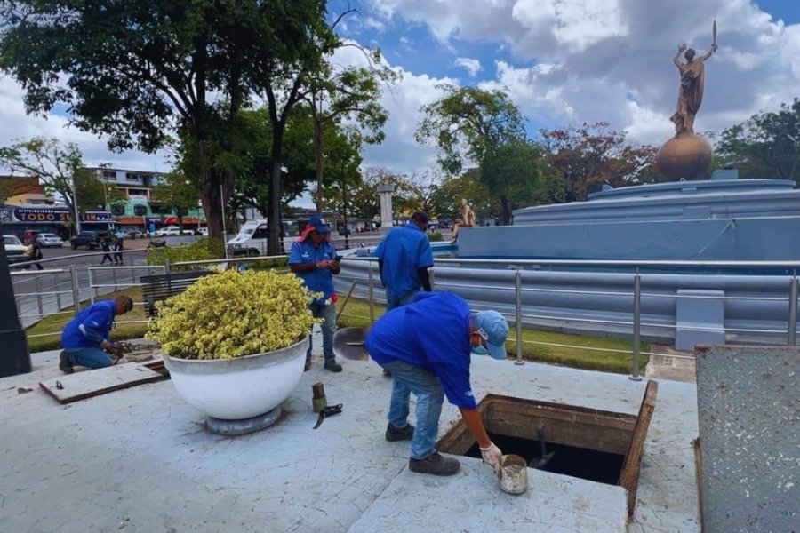 Gobierno Bolivariano reactiva la emblemática fuente de la Redoma Juana La Avanzadora en Maturín