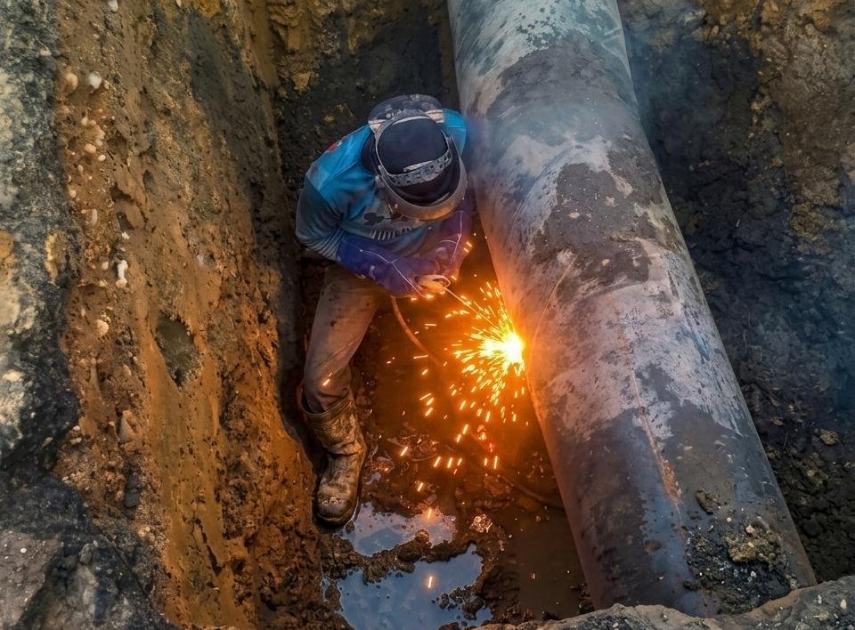 Hidroven repara tubería de agua potable en Aragua de Barcelona