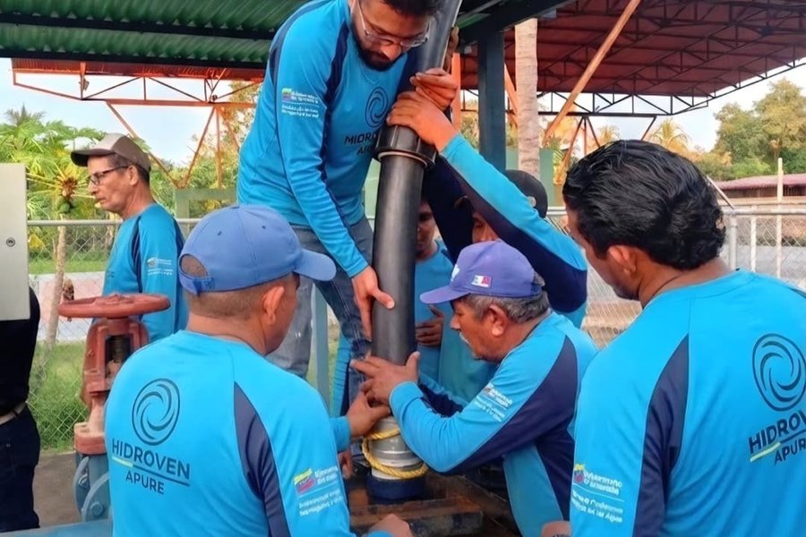 Hidroven optimiza el servicio de agua potable en Santa Ana en Apure