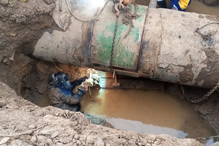 Hidroven repara tubería de 36” perteneciente a la línea #1 de la planta potabilizadora José Antonio Anzoátegui