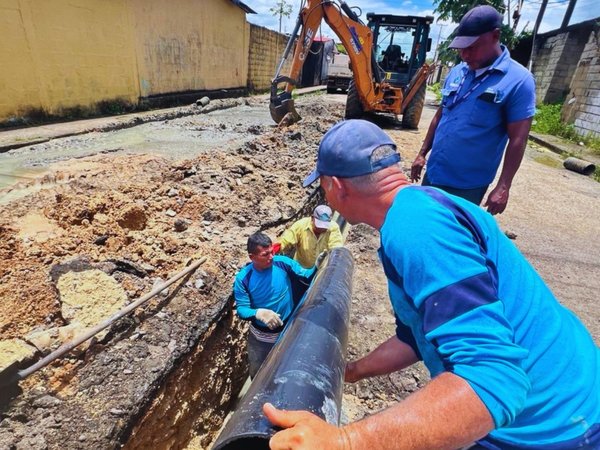 Sustituyen 9 metros de colector para aguas servidas en Monagas