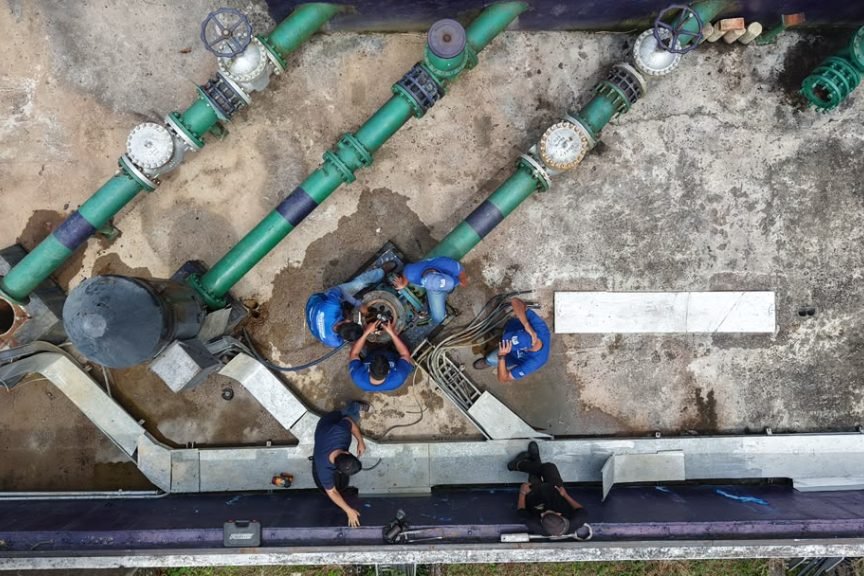 Hidroven instala motor en estación de bombeo La Blanca para optimizar distribución de agua a 7.000 familias en Táchira