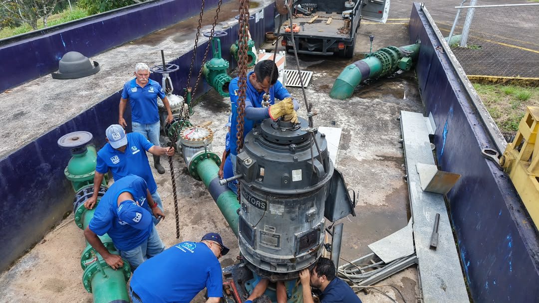 Hidroven instala motor en estación de bombeo La Blanca para optimizar distribución de agua a 7.000 familias en Táchira