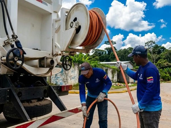 Bolívar | Hidroven ejecuta plan de mantenimiento en colectores de aguas servidas en El Palmar