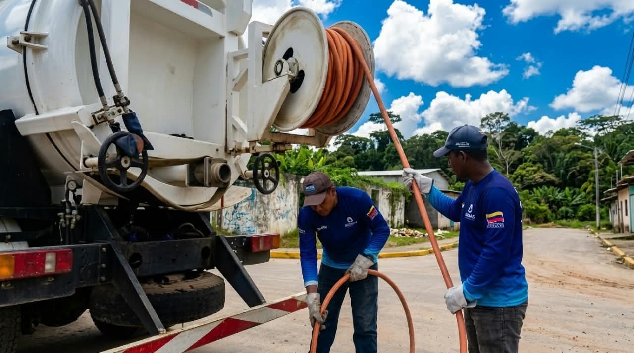Bolívar | Hidroven ejecuta plan de mantenimiento en colectores de aguas servidas en El Palmar
