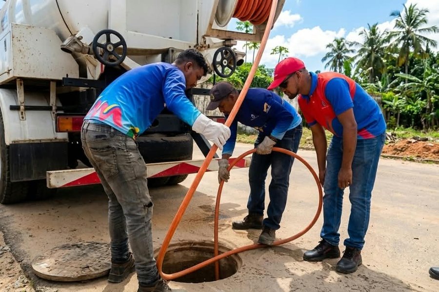 Bolívar | Hidroven ejecuta plan de mantenimiento en colectores de aguas servidas en El Palmar