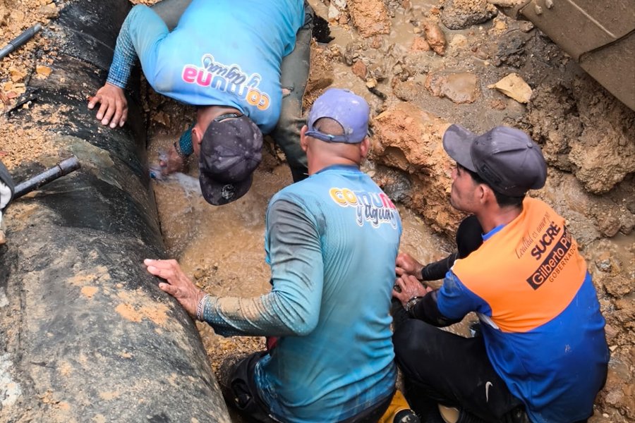 Hidroven repara averías de dos alimentadores en Cumaná que atienden a más de 92 mil familias
