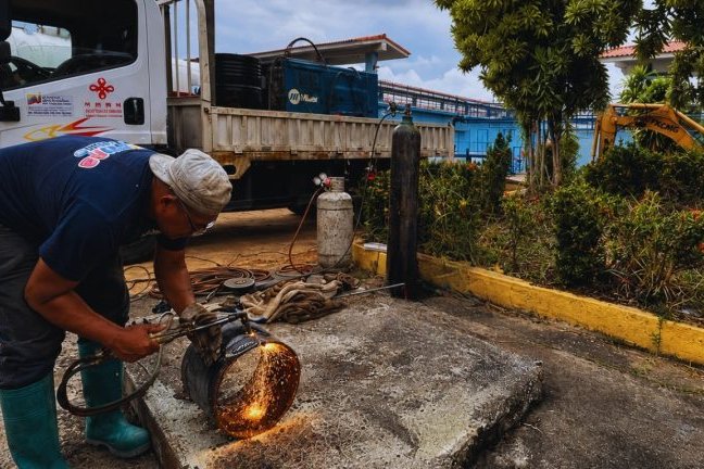 Hidroven repara tubería estratégica en planta potabilizadora Bajo Guarapiche de Maturín