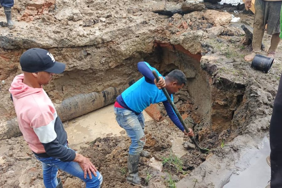 Concluyen labores de reparación en la tubería matriz de 24 pulgadas en Delta Amacuro