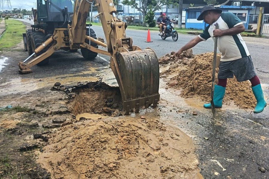 Concluyen labores de reparación en la tubería matriz de 24 pulgadas en Delta Amacuro