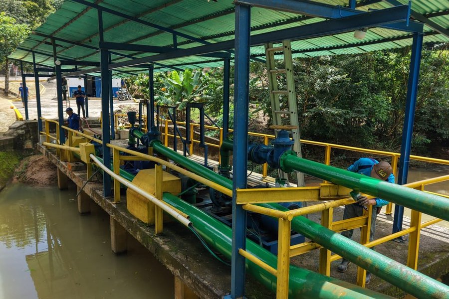 Gobierno Bolivariano rehabilita estación de bombeo en Caño Lindo para atender a 4.000 familias en Táchira