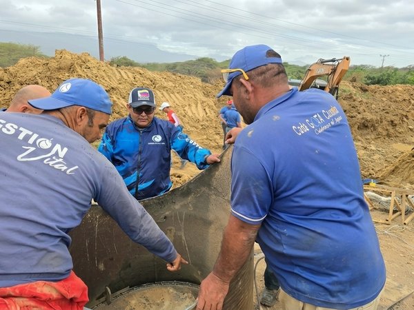 Hidroven ejecuta reparación de alta complejidad en Falcón y restablece agua potable a más de 110 mil familias de Paraguaná