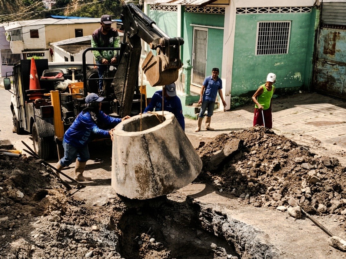 Hidroven optimiza el sistema de recolección de aguas servidas en atención a 350 familias del estado Trujillo