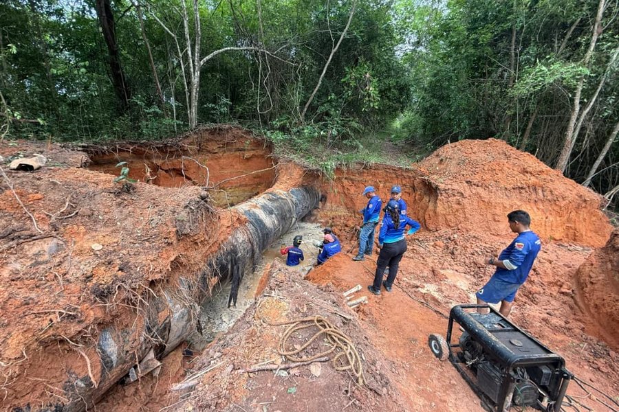 Hidroven optimiza el sistema hídrico de Bolívar con reparaciones mayores en la aducción Tocomita
