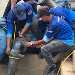 Hidroven instaló bomba sumergible en la estación de aguas servidas La Alameda en Bolívar